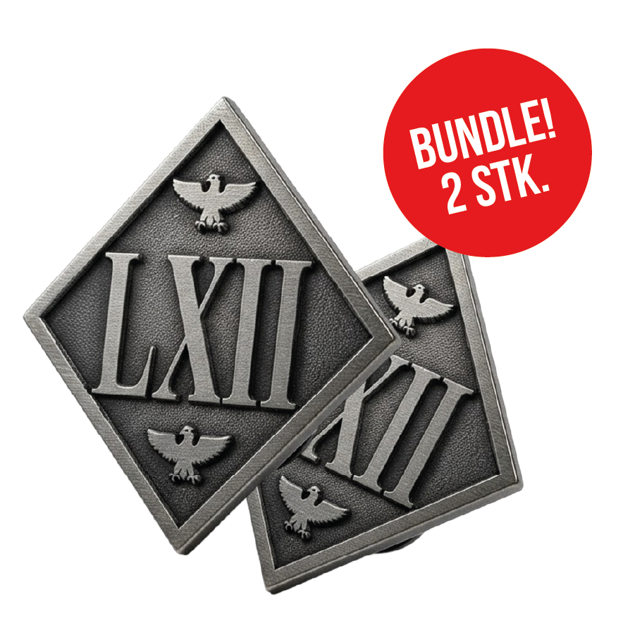 Metall Ansteck Pin römisch "62" Bundle 2 Stk.