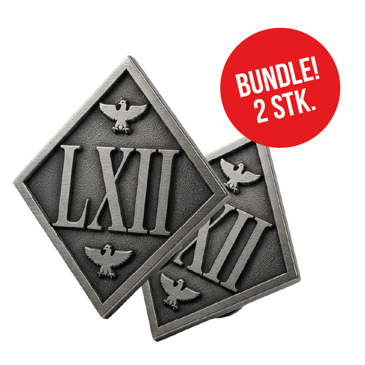 Metall Ansteck Pin römisch "62" Bundle 2 Stk.